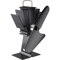 Ecofan 8 In. 100cfm Black Heat Powered Wood Stove Fan