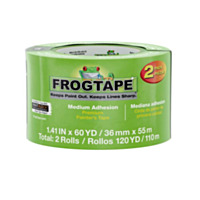 FrogTape® Multi Surface Painting Tape, Green, 2 pk 1.41" x 60 yd