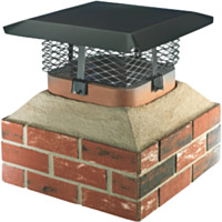Shelter Adjustable Black Galvanized Steel Single Flue Chimney Cap