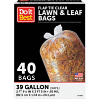 Do it Best 39 Gal. Clear Flap Tie Lawn & Leaf Bag (40-Count)