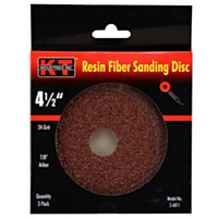 K-T Industries 4 1/2" 24 Grit Sanding Disc, 3 Pack