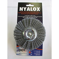 Dico Nyalox Wheel Brush - 4", Grey, Extra Coarse Grit