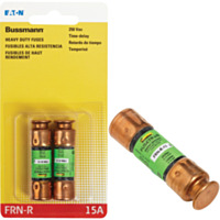Bussmann® 15A FRN-R Cartridge Heavy-Duty Time Delay Cartridge Fuse (2-Pack)