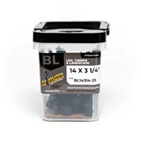 Big Timber Log Timber Screws - Black, 14 x 3 1/4", 25 CT Bucket