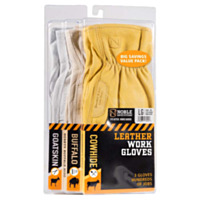 Noble Outfitters® Leather Work Glove, 3 Pack