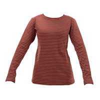 Noble Outfitters® Women's Tug-Free™ Long Sleeve Striped Crew