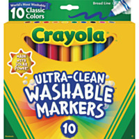 Crayola Assorted Color Broad Line Ultra-Clean Washable Max Markers (10-Count)