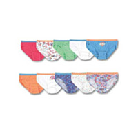 Hanes Cotton Bikini Panties, Assorted Colors, 10 Pack