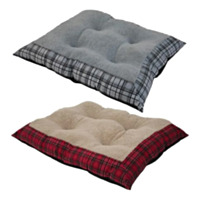 Petmate 44” x 35” Plaid Edge Tufted Pillow Pet Beds