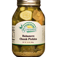 Uniquely Gourmet Habanero Chunks Pickles, 32 oz