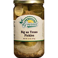 Uniquely Gourmet Big as Texas Pickles, 24 oz