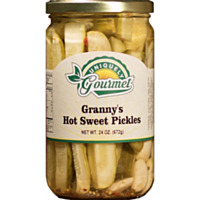 Uniquely Gourmet Granny's Hot Sweet Pickles, 24 oz