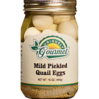 Uniquely Gourmet Mild Pickled Quail Eggs, 16 oz