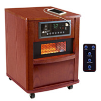 Beyond Heat Deluxe Infrared-Red Wooden Cabinet Heater-Cherry Finish