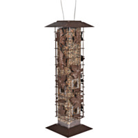 Perky-Pet® Squirrel-Be-Gone Bronze Metal Leaf 2 Lb. Capacity Tube Bird Feeder