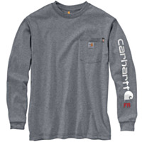 Carhartt Flame Resistant Force Loose Fit Lightweight Long-Sleeve Logo Graphic T-Shirt