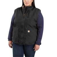 Carhartt® Women's Relaxed-Fit Washed Duck Lined Mock Neck Vest