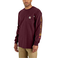 Carhartt Flame Resistant Force Loose Fit Lightweight Long-Sleeve Logo Graphic T-Shirt