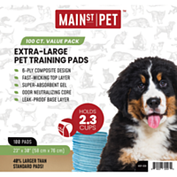 Main St. Pet 23" x 30" Pet Training Pads, 100 count