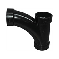 Genova Products ABS-DWV Combination Tee-Wye (Hub x Hub x Hub), 3"