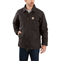 Carhartt® Men's Loose-Fit Washed Duck Sherpa Lined Coat