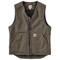 Carhartt® Men's Relaxed-Fit Washed Duck Sherpa Lined Vest