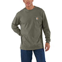 Carhartt Mens Loose Fit Heavyweight Workwear Long-Sleeve Pocket T-Shirt (Style #K126)