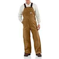 Carhartt Flame Resistant Quilt Lined Duck Bib Overall