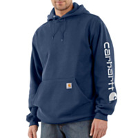 Carhartt Men's Loose Fit Midweight Hooded Logo Sweatshirt