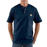 Carhartt Men's Loose Fit Heavyweight Workwear Short-Sleeve Henley T-Shirt