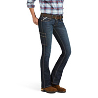 Ariat Women's Rebar Mid Rise DuraStretch Riveter Boot Cut Jean