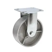 Precision Casters + Wheels™ 4" Rigid Plate Steel Caster
