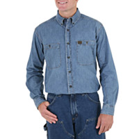 Wrangler RIGGS WORKWEAR Denim Work Shirt, Long Sleeve