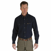 Wrangler RIGGS WORKWEAR Twill Work Shirt, Long Sleeve