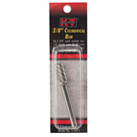 K-T Industries Carbide Bur, 3/8" - Cylindrical