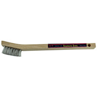 K-T Industries Small Shoe Handle Brush, Stainless Steel