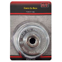 K-T Industries Crimped Cup Brush, 4" x 5/8"-11