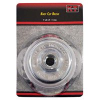 K-T Industries Knot Cup Brush, 4" x 5/8" - 11
