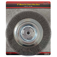 K-T Industries Medium Wheel Brush, 8" 3/8"-1/2"