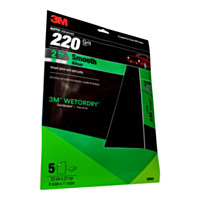 3M™ Wetordry™ P220 Grade Sandpaper (5 Pack)