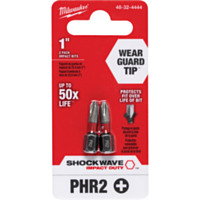 Milwaukee SHOCKWAVE #2 Phillips Reduced Dia 1 In. Insert Impact