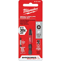 Milwaukee® Tool SHOCKWAVE™ #3 Phillips 2 In. Power Impact Screwdriver Bit