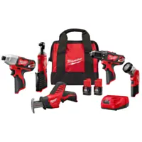 Milwaukee Tool® M12™ Cordless 5 Tool Combo Kit