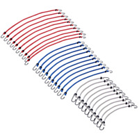 Max Load Bungee Cords Assortment with Steel Hooks, 30 Pieces, 12" - 18" - 24"