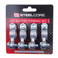 Steel Core 4-Piece Lead Battery Terminal Set