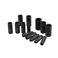 Steel Core 15Pc. 1/2'' DR. Deep Impact Socket Set, SAE