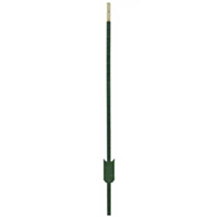 Chicago Heights Steel T-Post, 6' 6", 1.25#, Green/White Tip