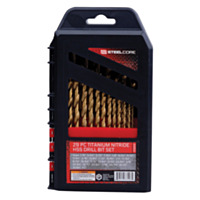 Steel Core 29-Piece Drill Bit Set with Steel Case