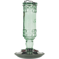 Perky-Pet® 10 Oz. Green Glass Antique Bottle Hummingbird Feeder