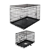 Precision® Pet Products 2-Door Great Crate, 48" x 30" x 33" - Black